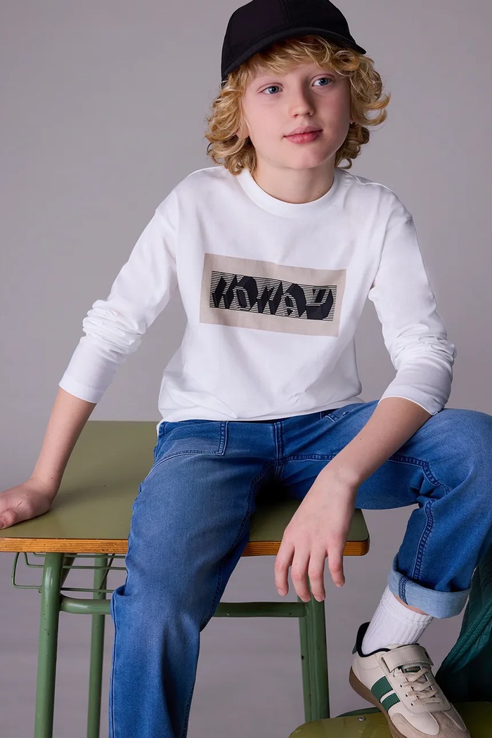 Mayoral longsleeve bawełniany dziecięcy 7013.7E.Junior.9BYA
