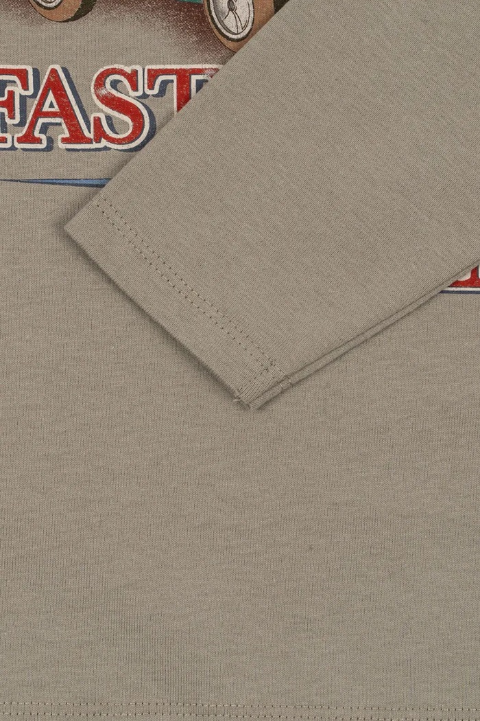 Konges Sløjd longsleeve bawełniany dziecięcy DREY LS TEE GOTS zielony KS103783.9BYA