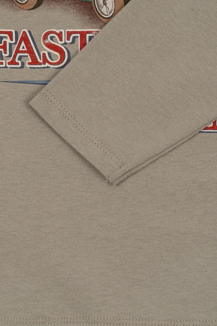 Konges Sløjd longsleeve bawełniany dziecięcy DREY LS TEE GOTS zielony KS103783.9BYA