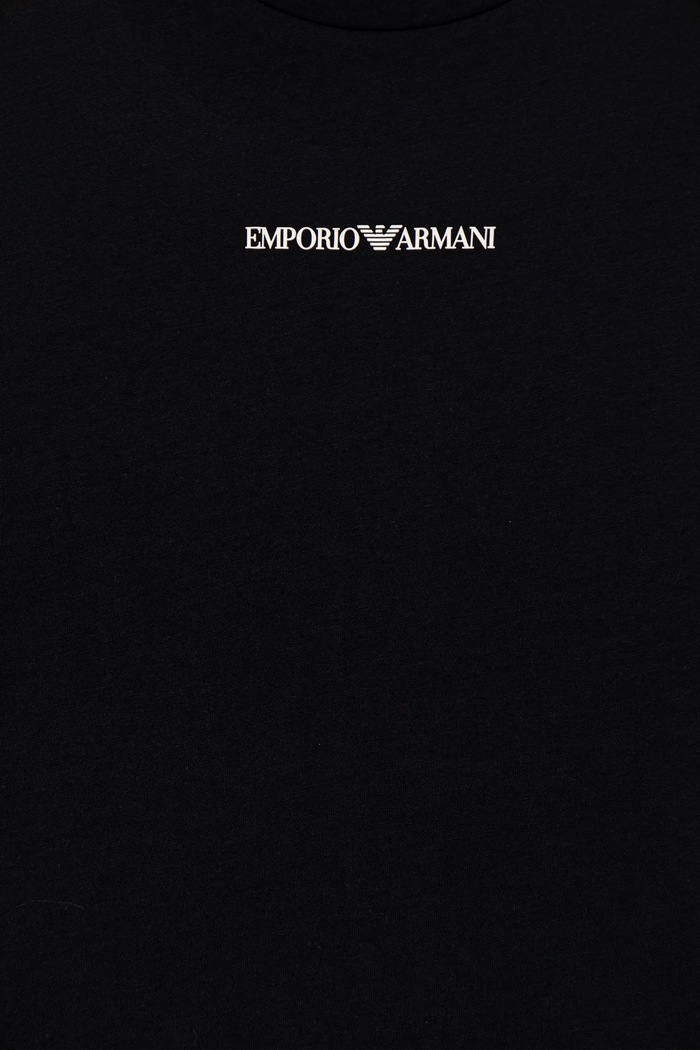 Chłopiec Emporio Armani longsleeve bawełniany dziecięcy EB000420.AF15013 granatowy