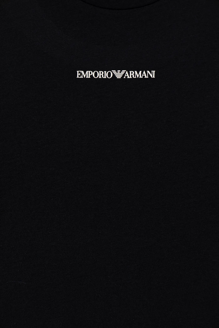 Chłopiec Emporio Armani longsleeve bawełniany dziecięcy EB000420.AF15013 granatowy