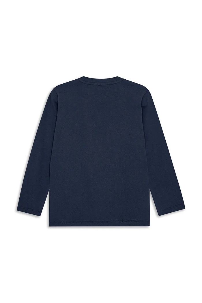 Lego longsleeve din bumbac pentru copii LWTAFFY 613 11010889 bleumarin AW25