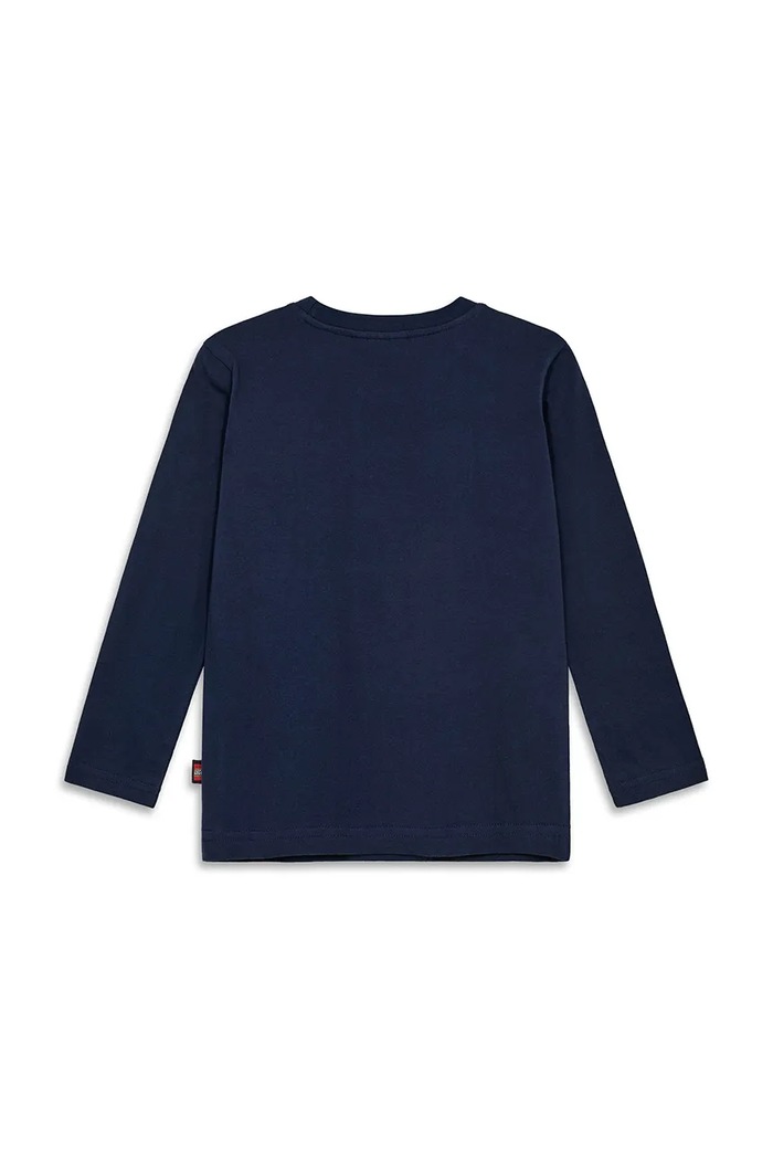 Lego longsleeve bawełniany dziecięcy LWTAFFY 622 11011248 granatowy AW25
