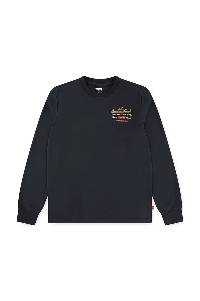Levi's longsleeve dziecięcy LEGENDARY LS TEE aplikacja czarny 8EN715
