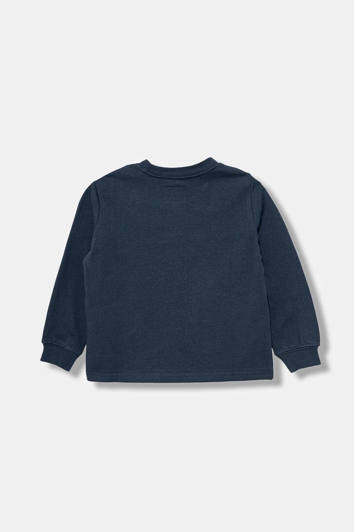 Levi's Longsleeve din bumbac pentru copii COLLEGIATE LS TEE 8EP410 bleumarin AW25
