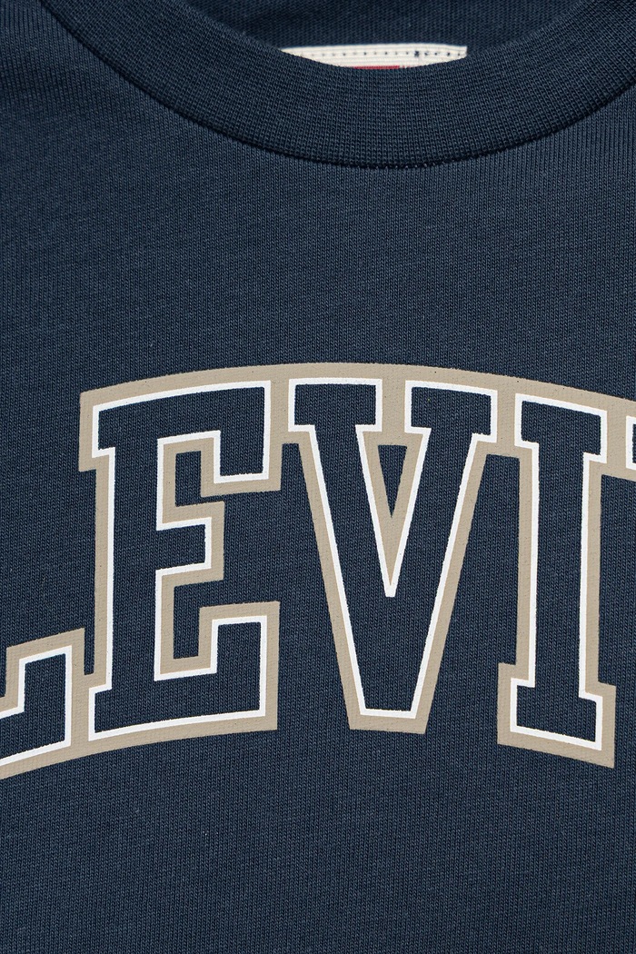 Băieți Levi's Longsleeve din bumbac pentru copii COLLEGIATE LS TEE 8EP410 bleumarin