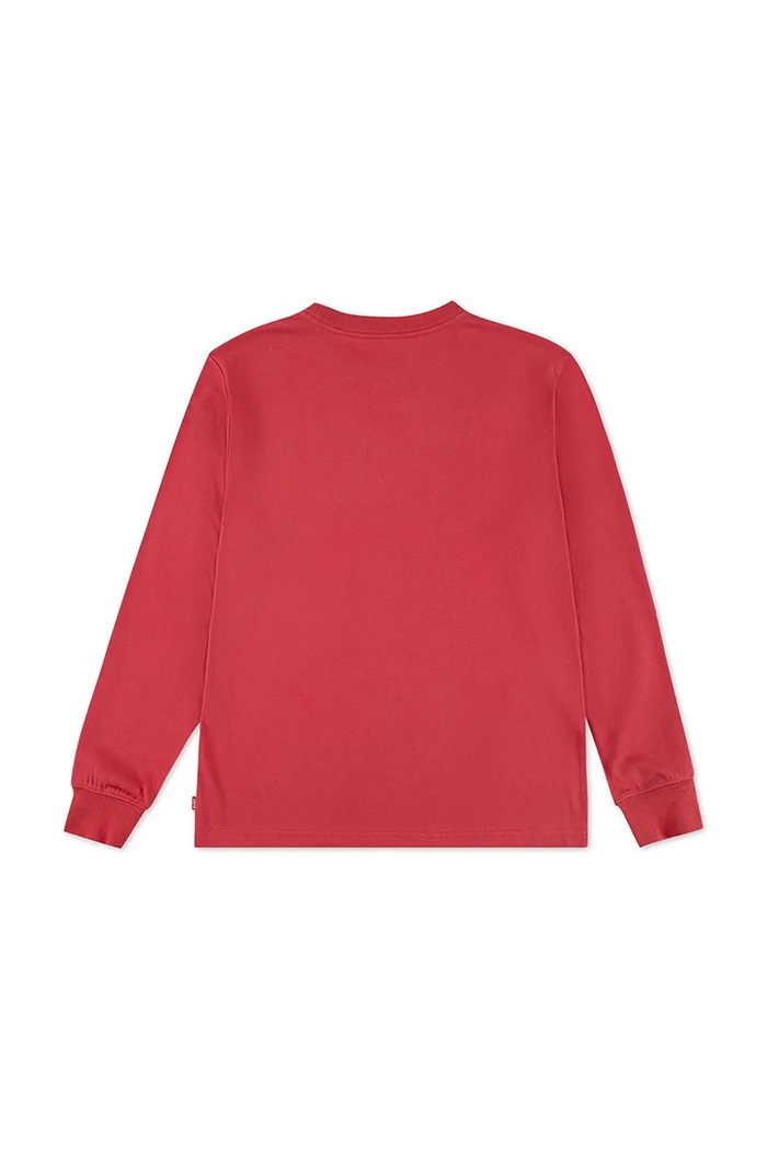 Levi's longsleeve din bumbac pentru copii 1873 PREP LS TEE 9EN713 rosu AW25