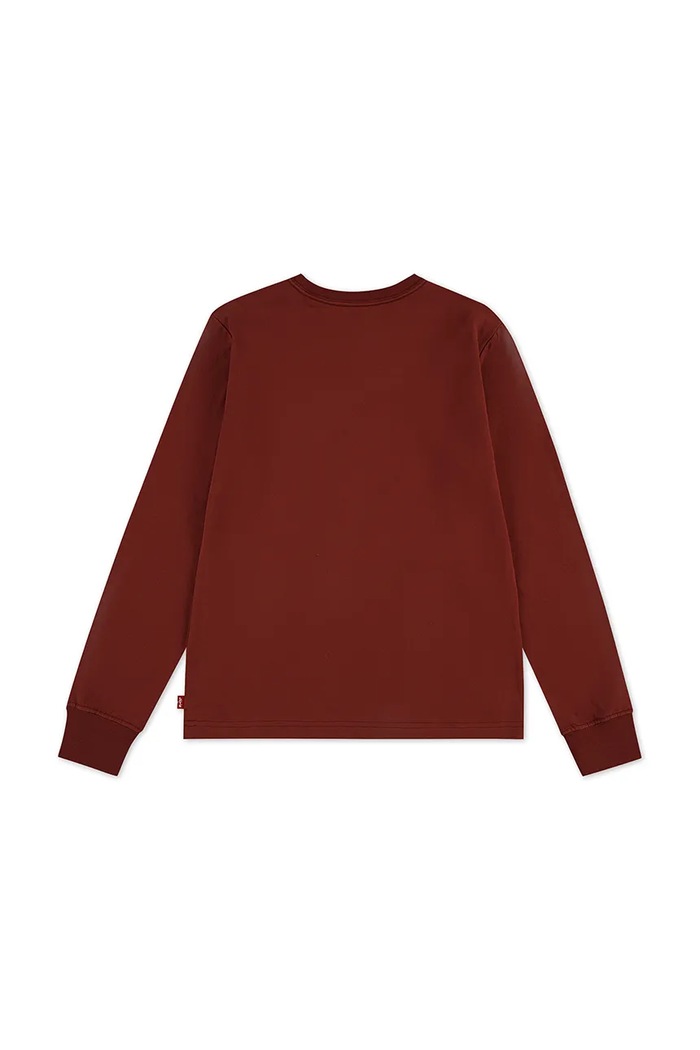 Levi's Longsleeve din bumbac pentru copii SADDLE MAN LS TEE 9EN714 burgundia AW25