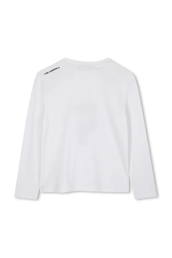 Παιδικό βαμβακερό μακρυμάνικο Karl Lagerfeld Z30953.86.108 λευκό AW25