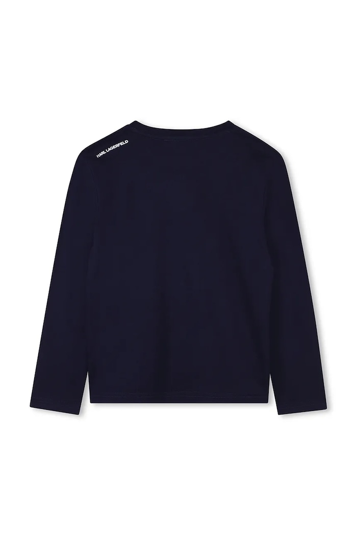 Παιδικό βαμβακερό μακρυμάνικο Karl Lagerfeld Z30953.162.174 σκούρο μπλε AW25