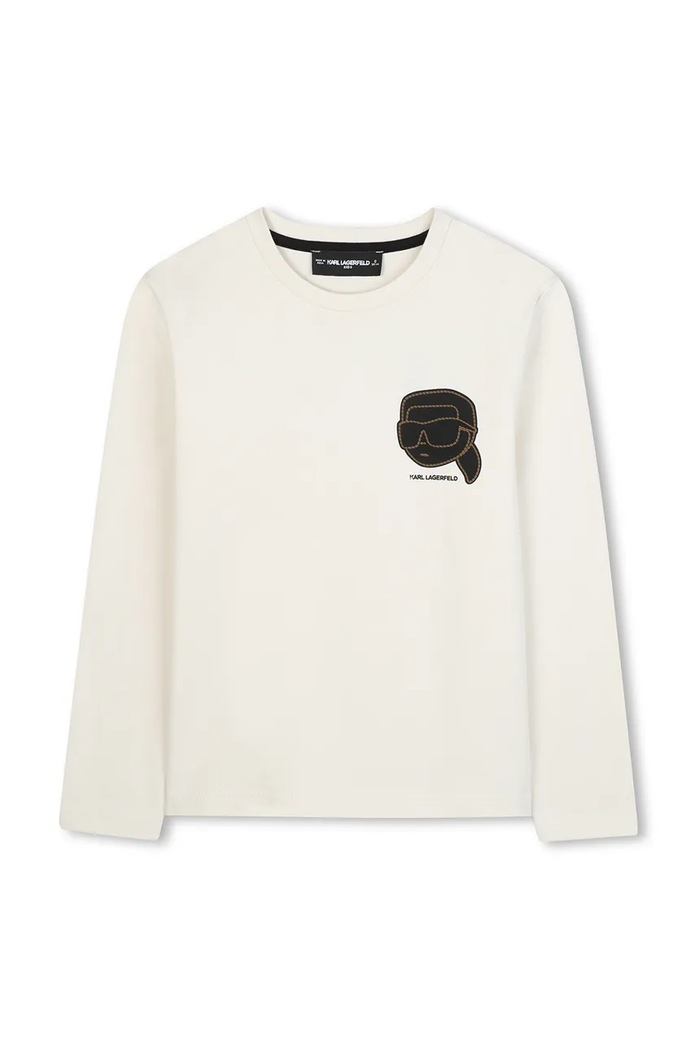 Детска блуза с дълги ръкави Karl Lagerfeld памук бял Z30955.162.174