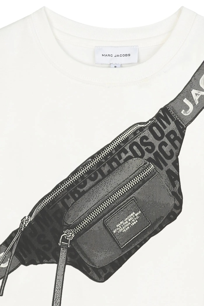 Detská bavlnená košeľa s dlhým rukávom Marc Jacobs béžová W60635