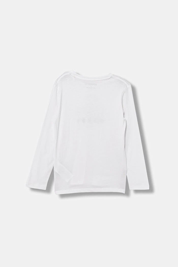 Guess longsleeve bawełniany dziecięcy L5BI39.I3Z14.9BYA biały AW25