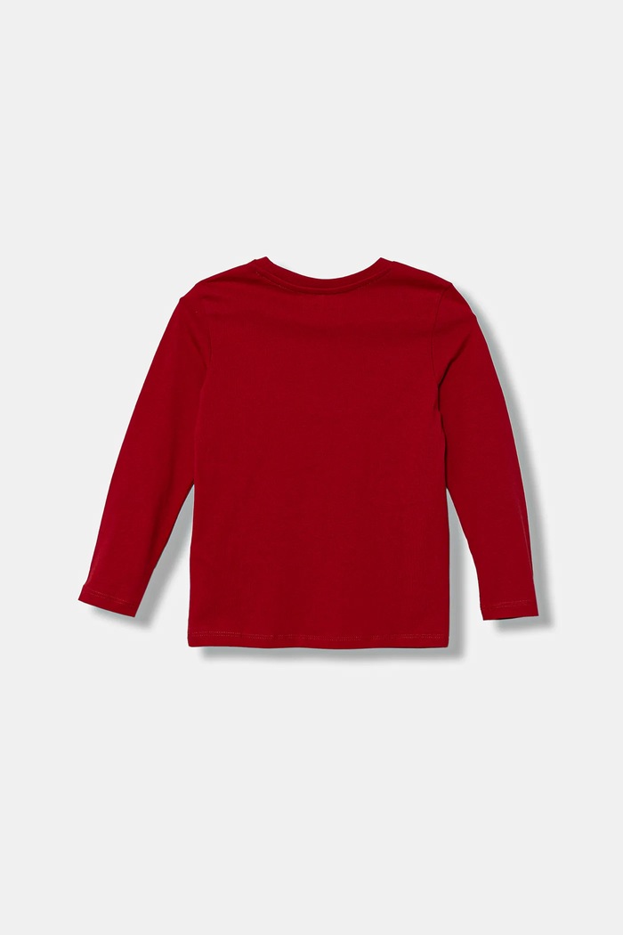 Guess longsleeve din bumbac pentru copii N5BI04.I3Z14.9BYA rosu AW25