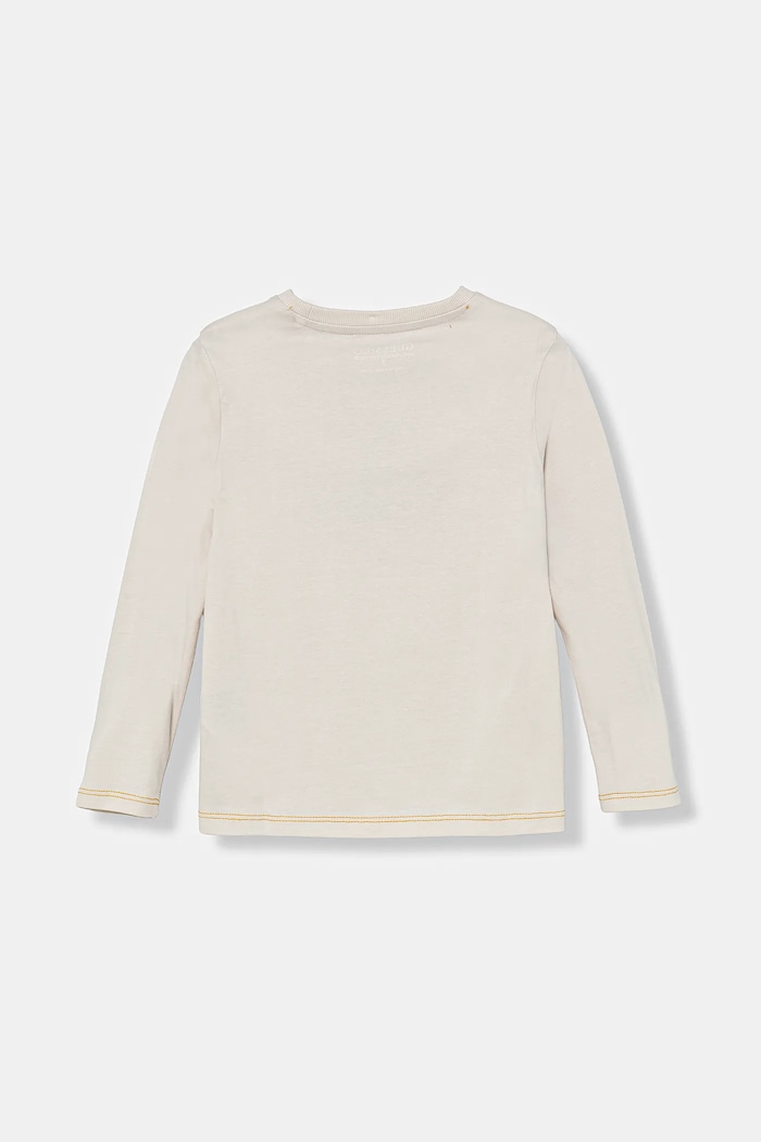 Guess longsleeve bawełniany dziecięcy N5BI11.I3Z14.9BYA beżowy AW25