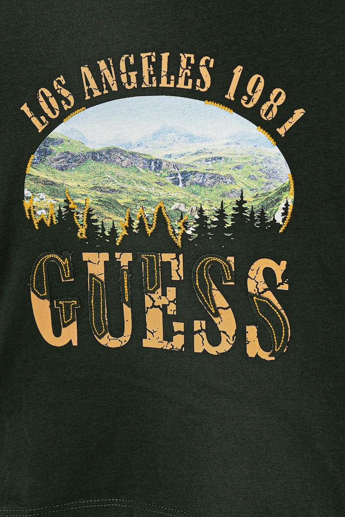 Chłopiec Guess longsleeve bawełniany dziecięcy N5BI13.I3Z14.9BYA zielony