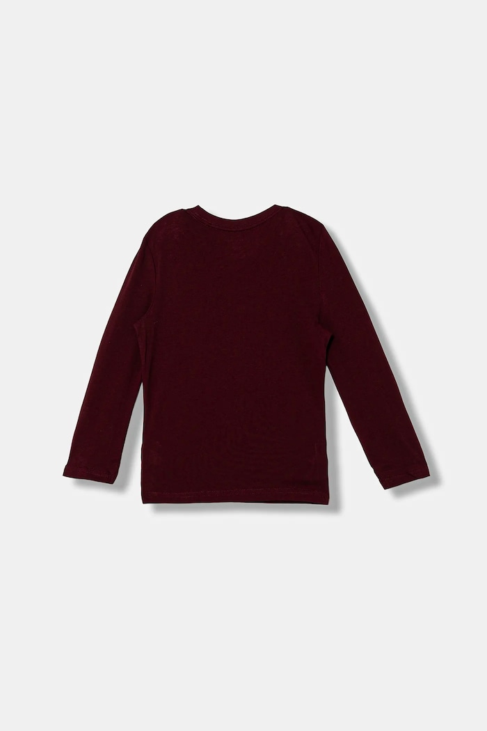 Tommy Hilfiger longsleeve bawełniany dziecięcy 2-pack UB0UB00309.9BYA bordowy AW25