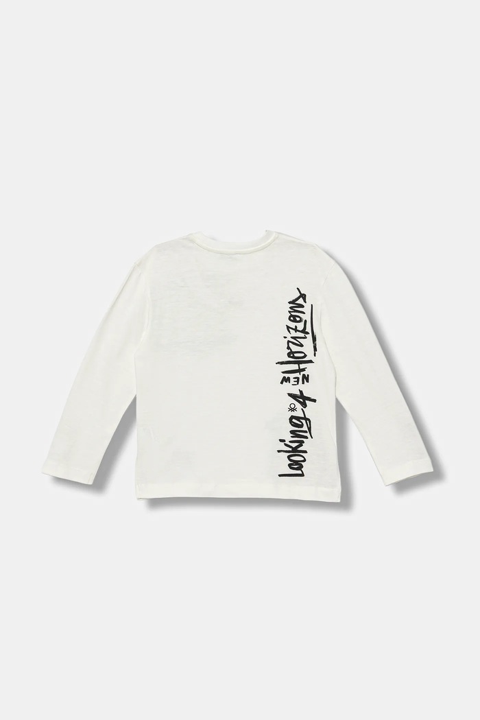 United Colors of Benetton longsleeve bawełniany dziecięcy 3TAMC10PV.G.seasonal biały AW25