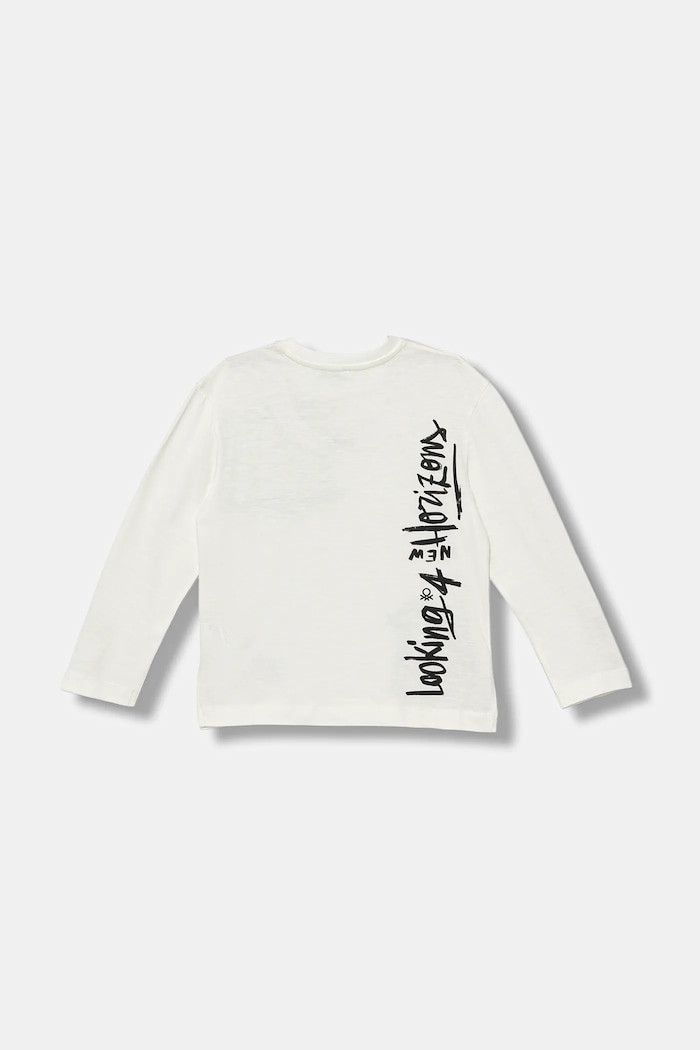 United Colors of Benetton longsleeve bawełniany dziecięcy 3TAMC10PV.G.seasonal biały AW25