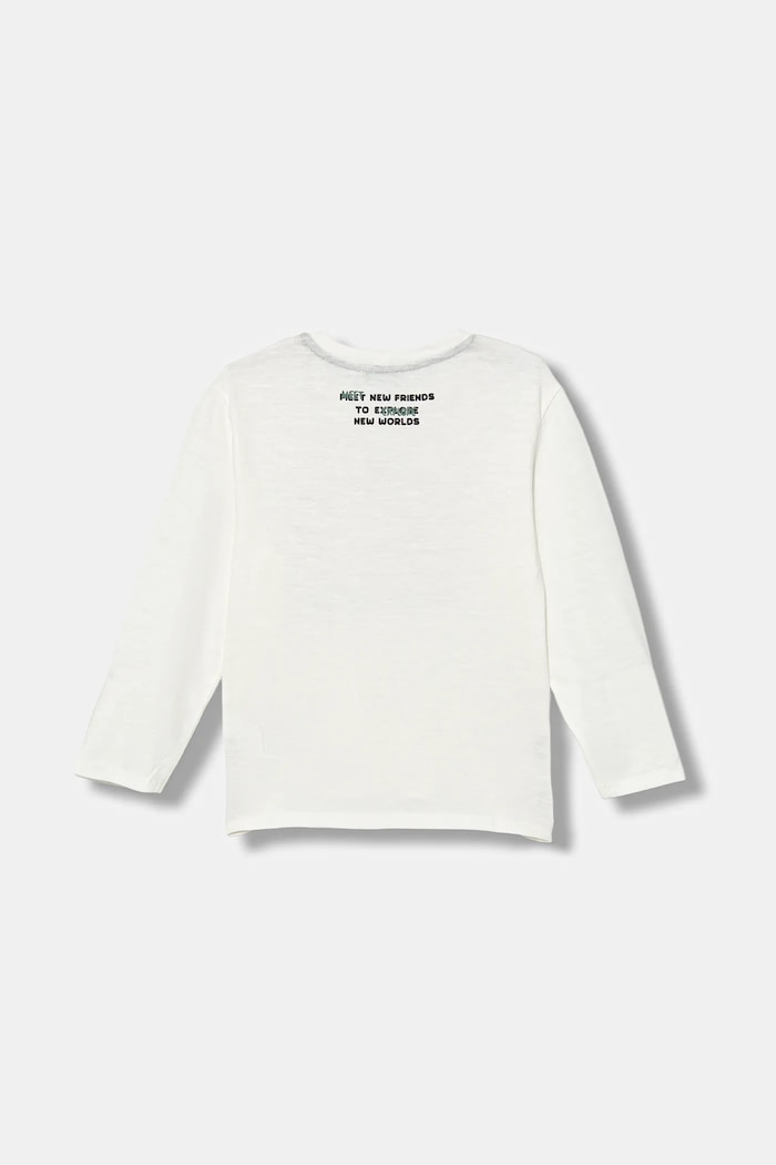 United Colors of Benetton longsleeve bawełniany dziecięcy 3TAMG10KM.P.seasonal biały AW25