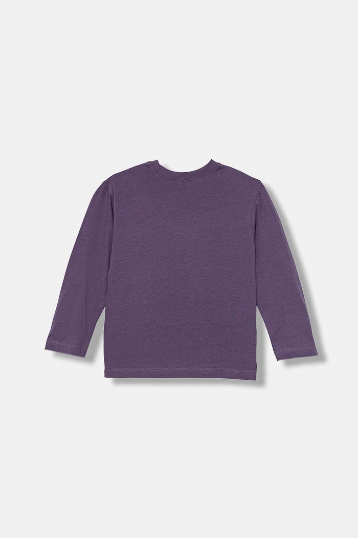 United Colors of Benetton longsleeve din bumbac pentru copii 35RYG10K4.P.seasonal violet AW25