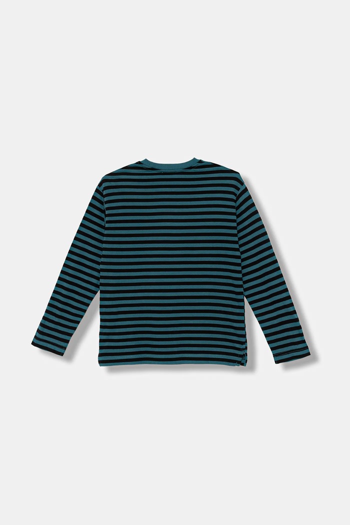United Colors of Benetton longsleeve din bumbac pentru copii 3FNLC10QB.G.seasonal turcoaz AW25