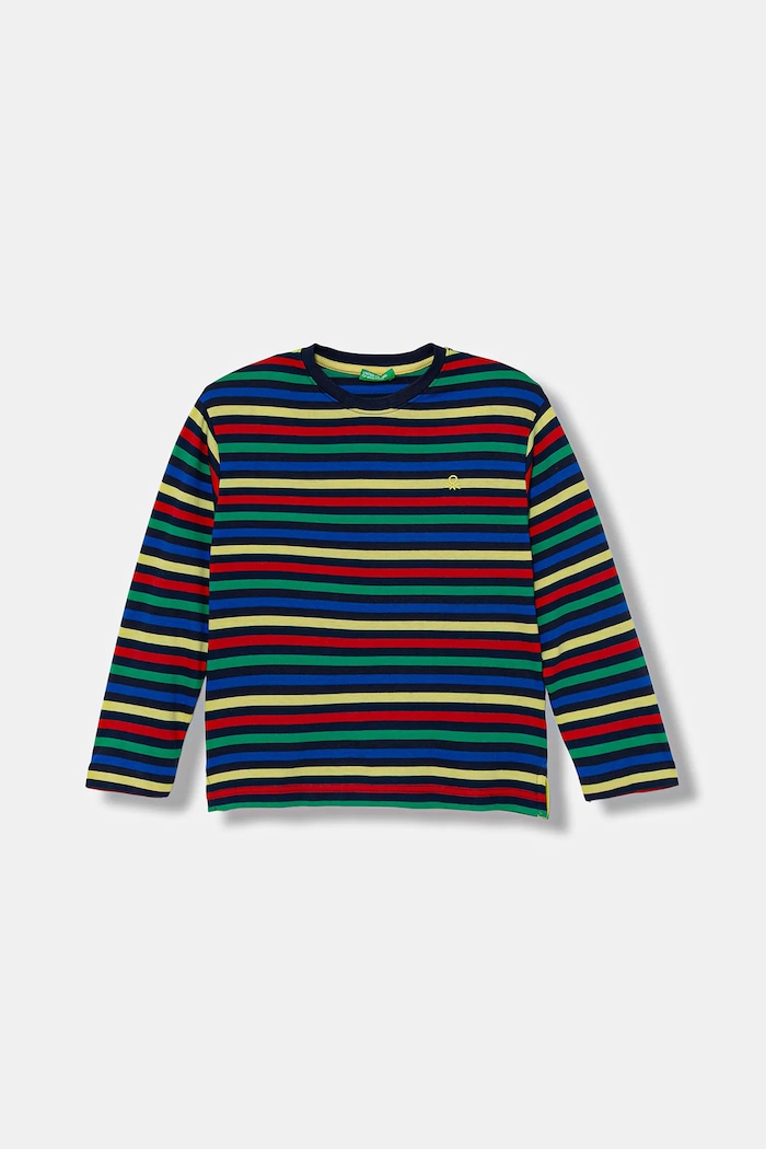United Colors of Benetton longsleeve bawełniany dziecięcy wzorzyste multicolor 3FNLC10QB.G.seasonal