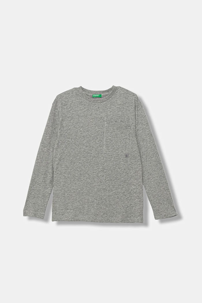 United Colors of Benetton Хлопковый детский лонгслив United Colors of Benetton серый 3I1XC10QS.G.seasonal
