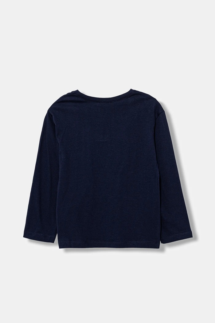 United Colors of Benetton longsleeve bawełniany dziecięcy 3I1XG10F2.P.reproposed granatowy AW25