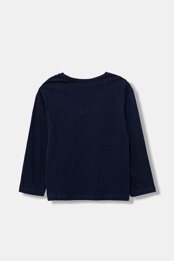 United Colors of Benetton longsleeve bawełniany dziecięcy 3I1XG10F2.P.reproposed granatowy AW25