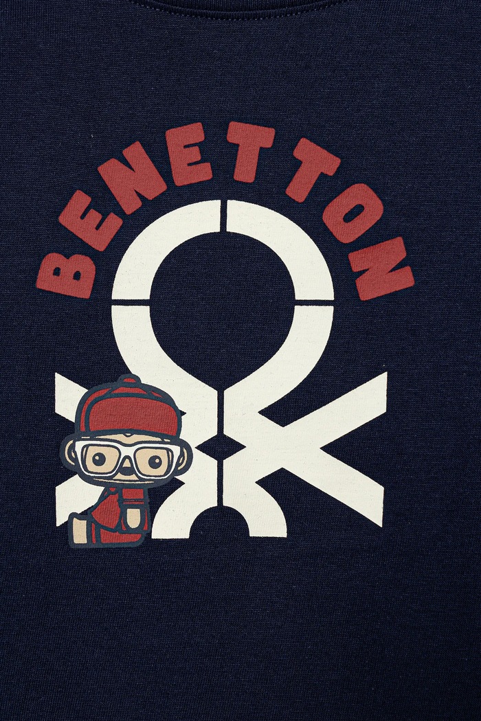 Chłopiec United Colors of Benetton longsleeve bawełniany dziecięcy 3I1XG10F2.P.reproposed granatowy