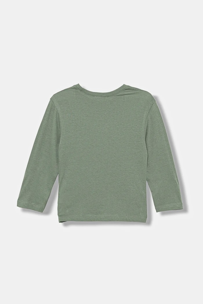 United Colors of Benetton longsleeve dziecięcy 3I1XG10JZ.P.seasonal zielony AW25