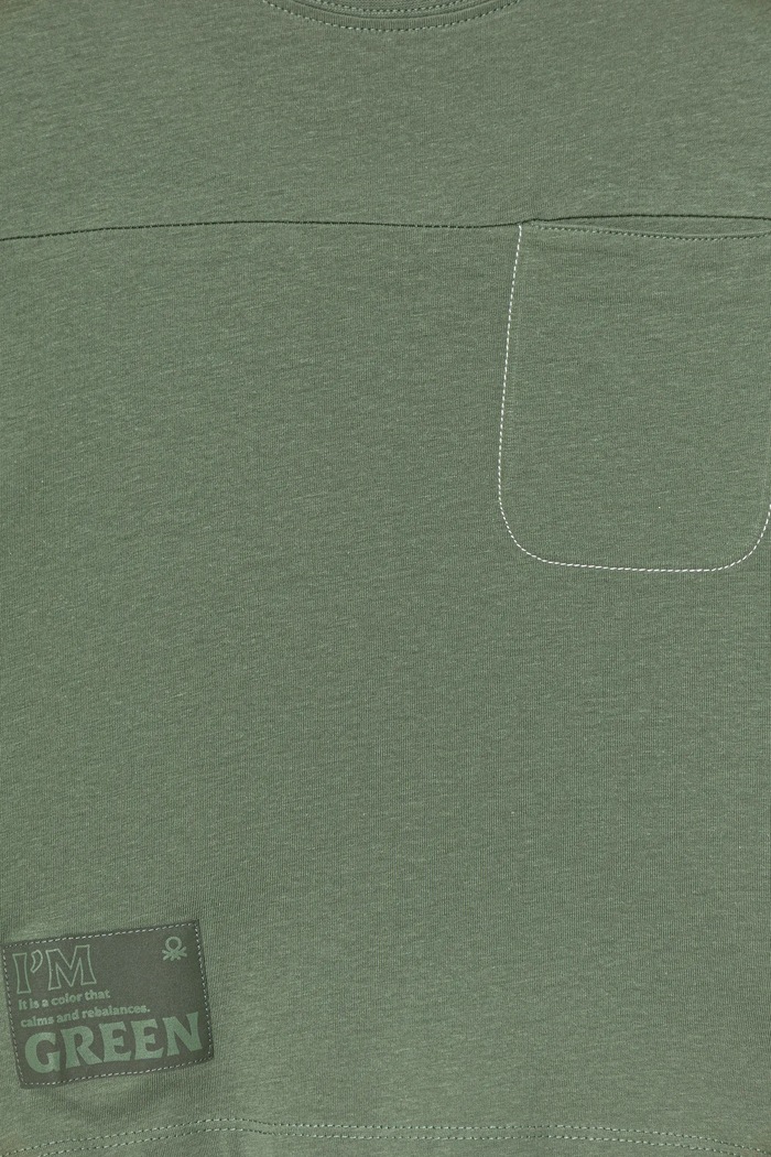 Băieți United Colors of Benetton longsleeve din bumbac pentru copii 3I1XG10KR.P.seasonal verde