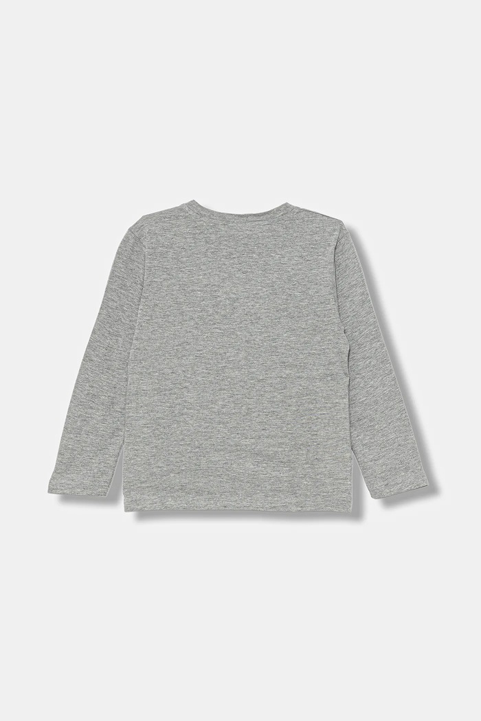 United Colors of Benetton longsleeve bawełniany dziecięcy 35RYG10KE.P.seasonal szary AW25
