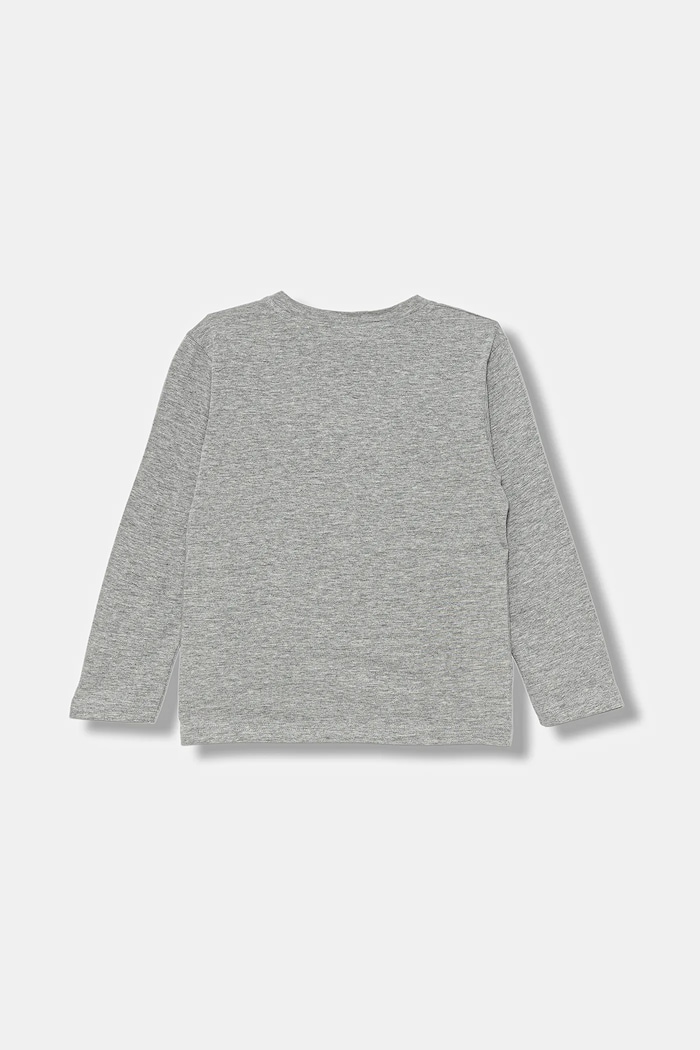 United Colors of Benetton longsleeve bawełniany dziecięcy 35RYG10KE.P.seasonal szary AW25