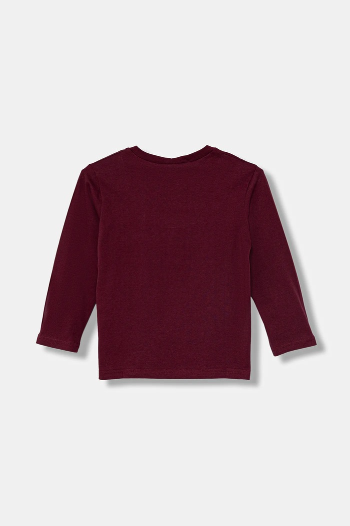 Παιδικό βαμβακερό μακρυμάνικο United Colors of Benetton 3I1XG10KH.P.seasonal μπορντό AW25