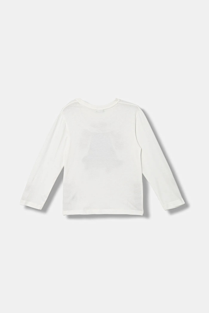 Otroška bombažna majica z dolgimi rokavi United Colors of Benetton 3I1XG10KQ.P.seasonal bela AW25