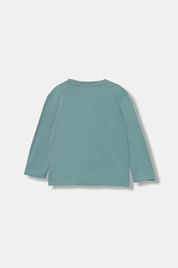 United Colors of Benetton gyerek pamut hosszú ujjú felső 3I1XG10KQ.P.seasonal türkiz AW25