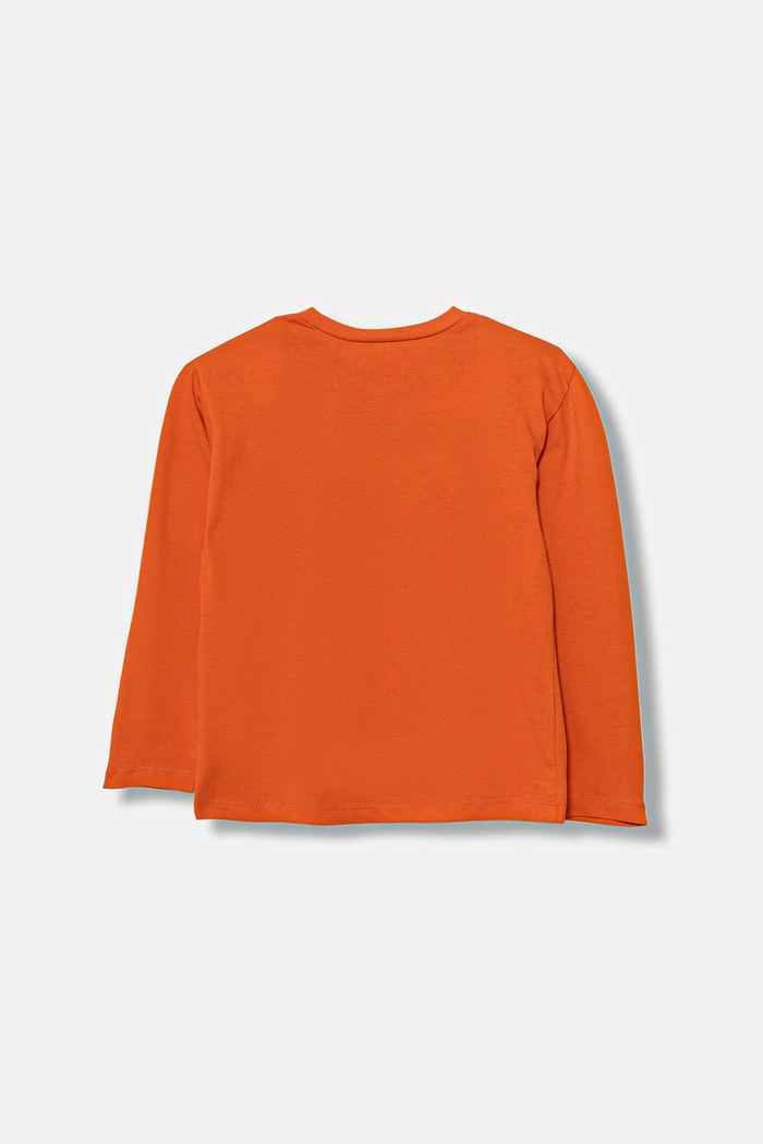 Otroška bombažna majica z dolgimi rokavi United Colors of Benetton 3JERG10K5.P.seasonal oranžna AW25
