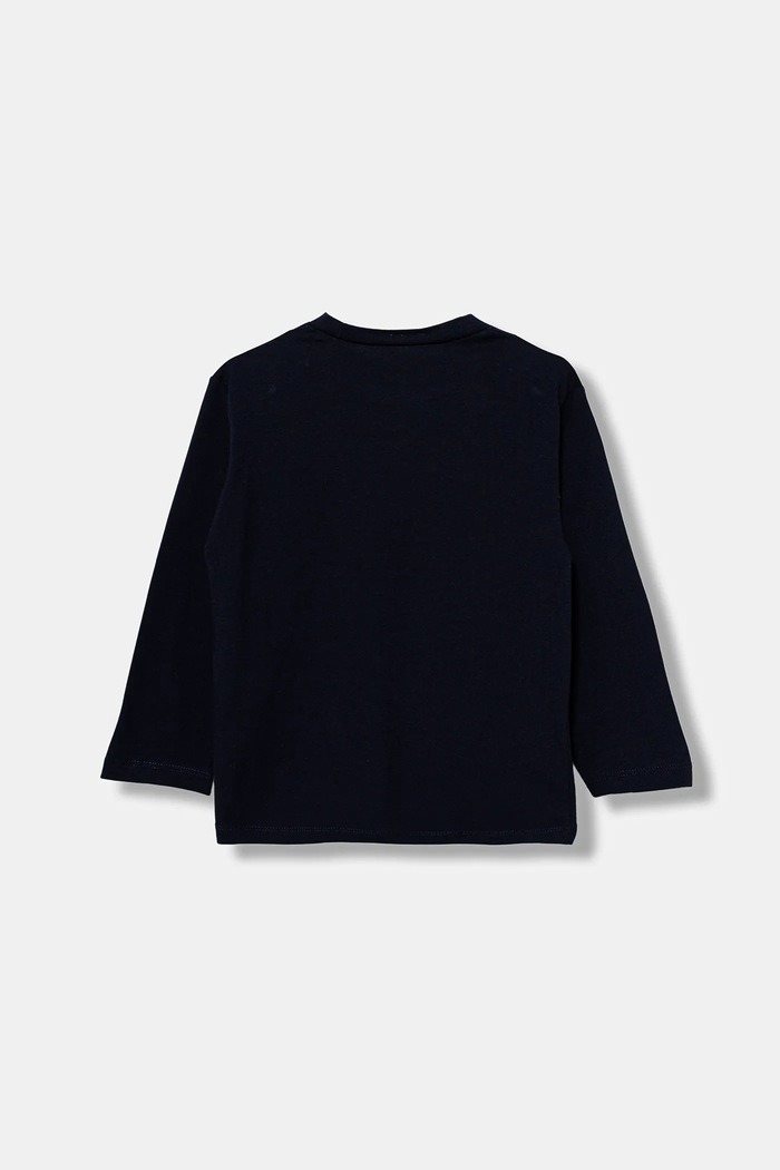 United Colors of Benetton longsleeve bawełniany dziecięcy 3JERG10K5.P.seasonal granatowy AW25