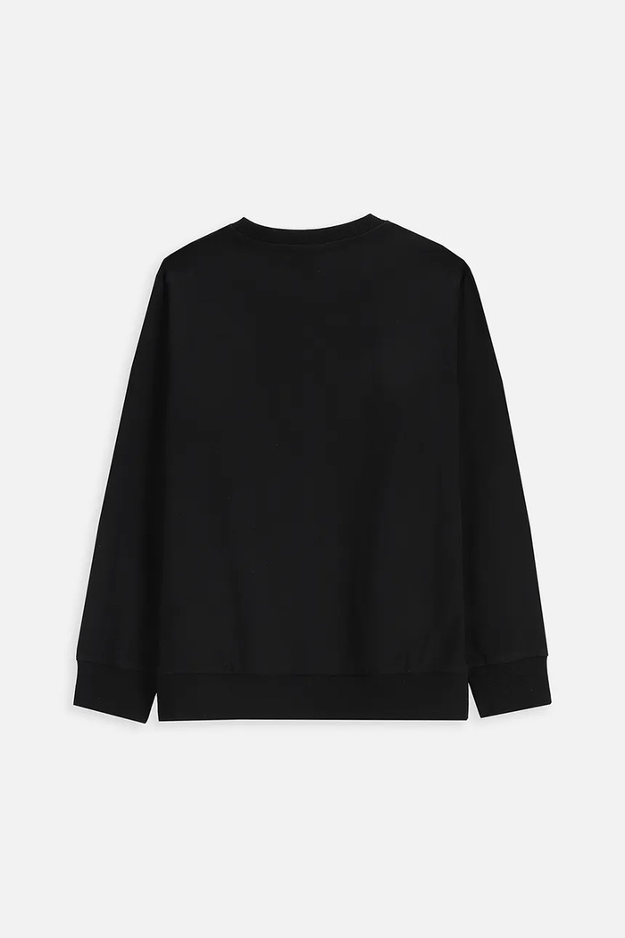 Dječja pamučna majica dugih rukava Coccodrillo ZC5143107VBA crna AW25