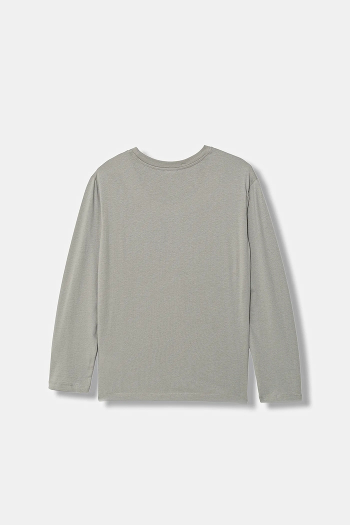 United Colors of Benetton longsleeve bawełniany dziecięcy 3ATNC10QU.G.Seasonal szary AW25