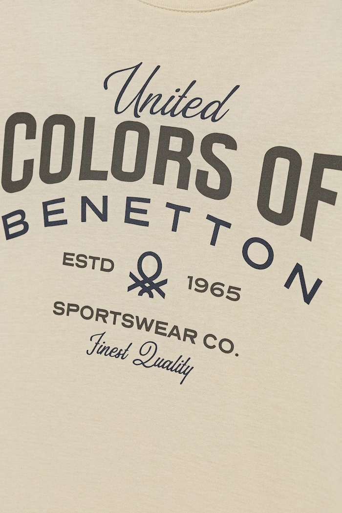 Chłopiec United Colors of Benetton longsleeve bawełniany dziecięcy 3ATNC10QU.G.Seasonal beżowy