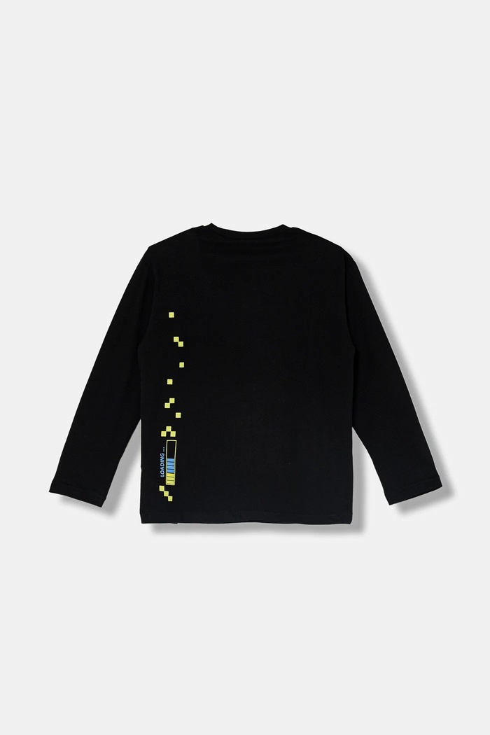United Colors of Benetton longsleeve din bumbac pentru copii 3ATNC10RL.G.Seasonal negru AW25