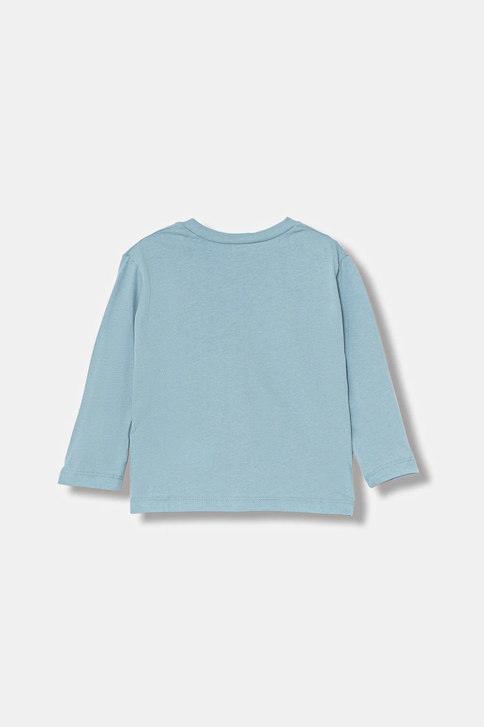 United Colors of Benetton longsleeve bawełniany dziecięcy 3ATNG10KT.P.Seasonal niebieski AW25