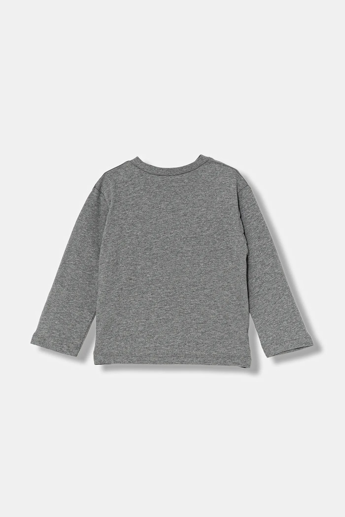 United Colors of Benetton longsleeve bawełniany dziecięcy 3ATNG10KT.P.Seasonal szary AW25