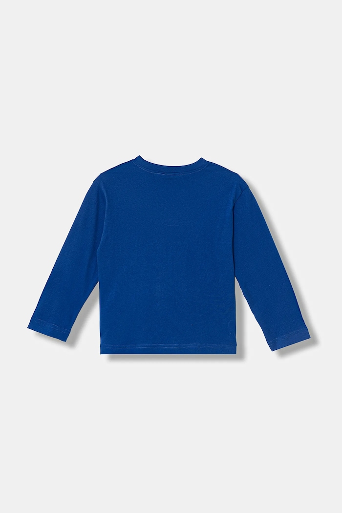 United Colors of Benetton longsleeve din bumbac pentru copii 3ATNG10L6.P.Seasonal albastru AW25