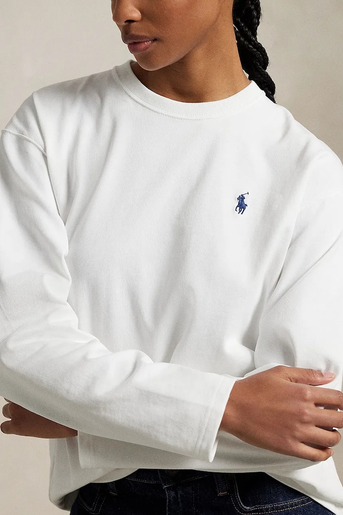 Polo Ralph Lauren cotton longsleeve top white 211967105