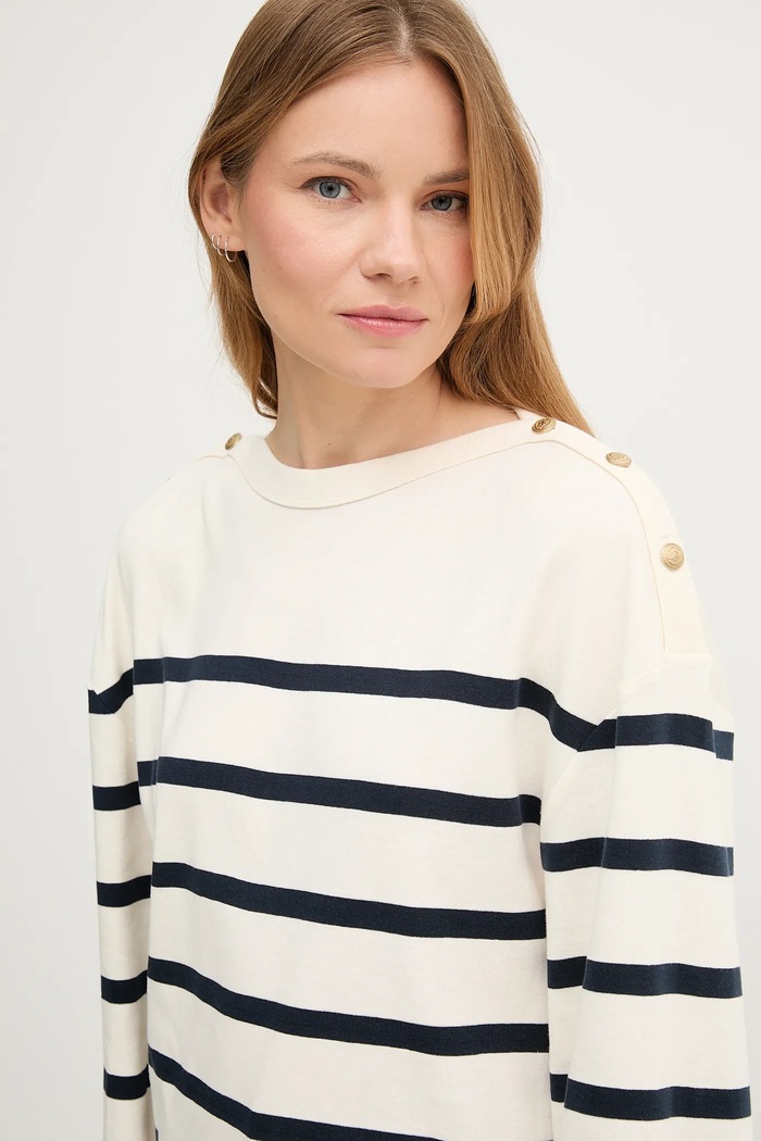 Tommy Hilfiger pamut hosszúujjú bézs WW0WW45760