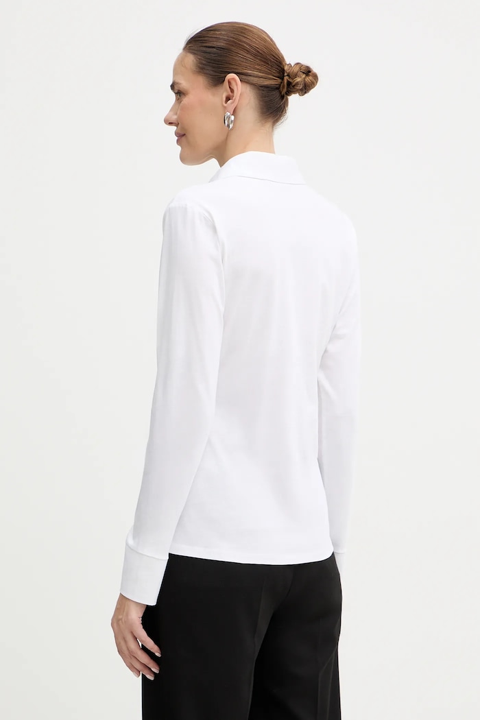 Одежда Хлопковая рубашка Karl Lagerfeld ELONGATED LOGO A3W17103 белый
